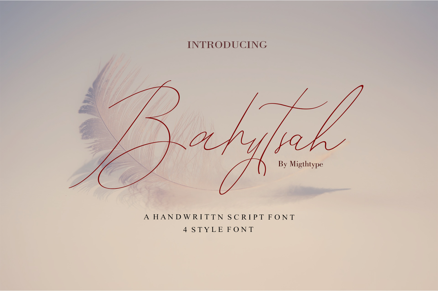 Bahytsah: A Modern Script Typeface for Editorial Design