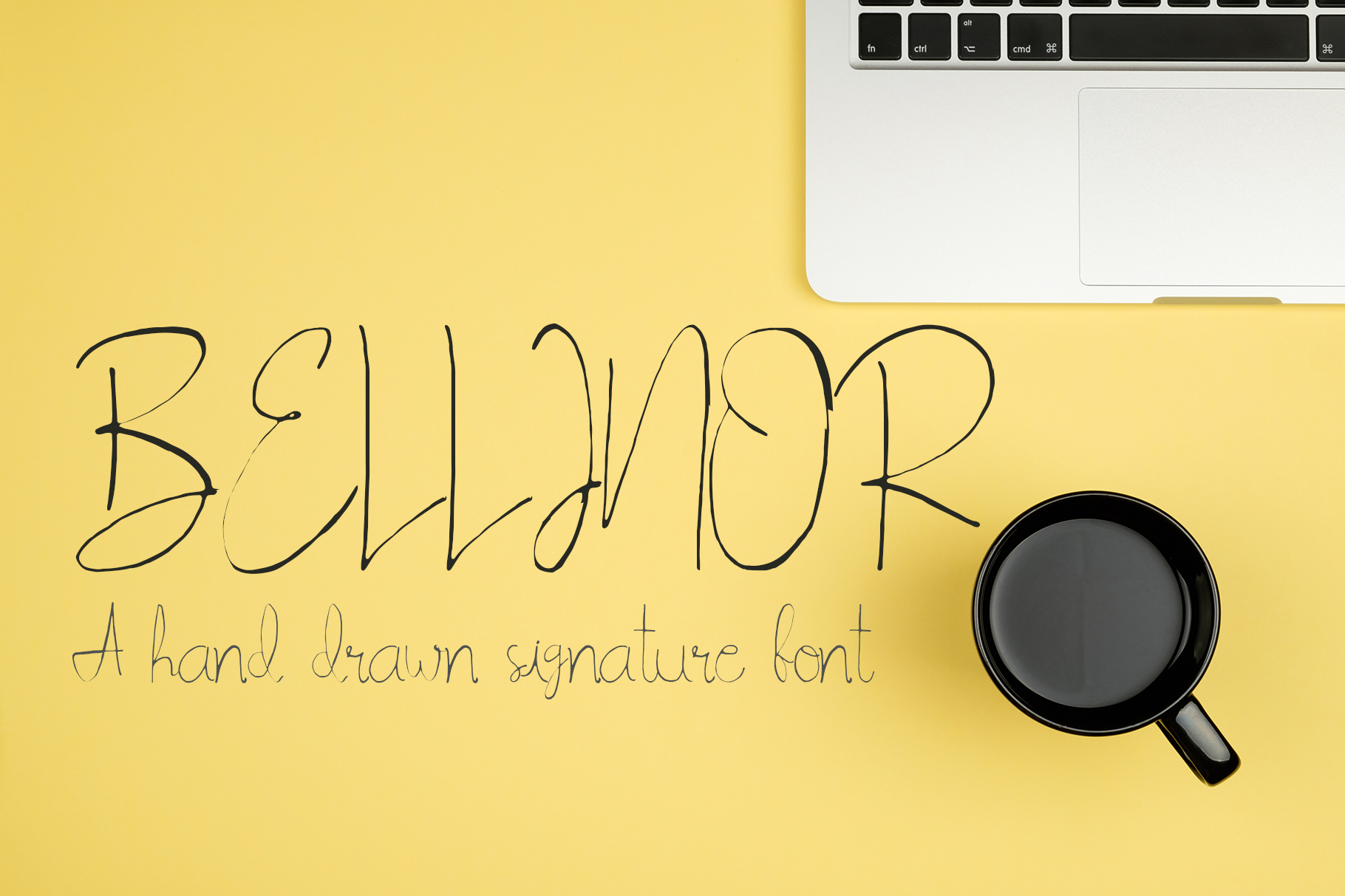Bellinor: A Hand Drawn Signature Font for Makers