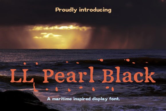 LL Pearl Black Font for Gritty Craft Designs