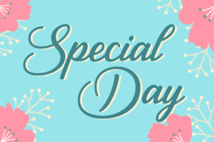 Special Day Font for Handmade Product Design